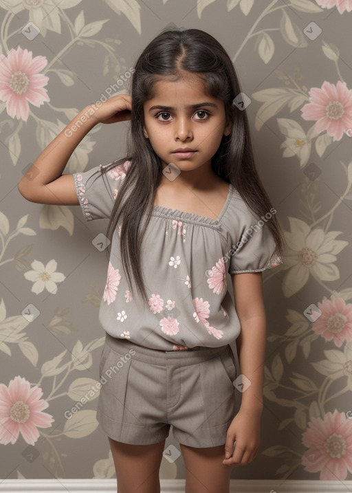 Omani child girl with  gray hair