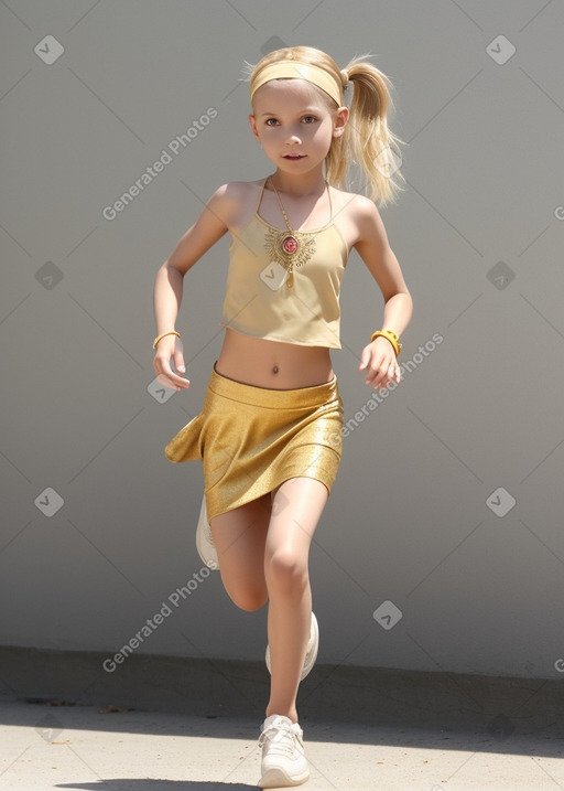 Child female with  blonde hair