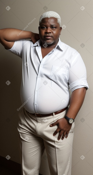 Nigerian middle-aged male with  white hair