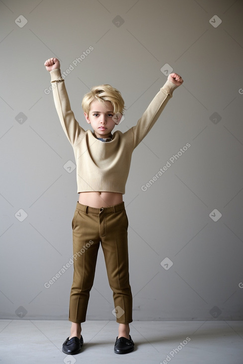 Iranian child boy with  blonde hair