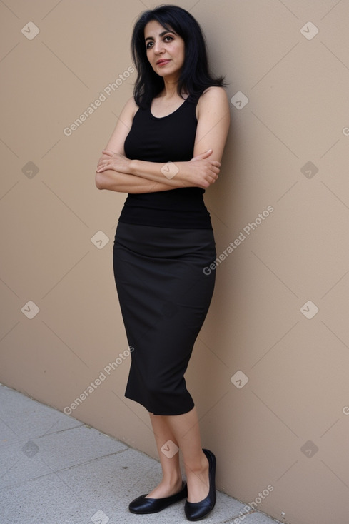 Jordanian 45 years female with  black hair