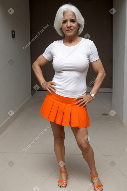 Mexican 45 years female with  white hair