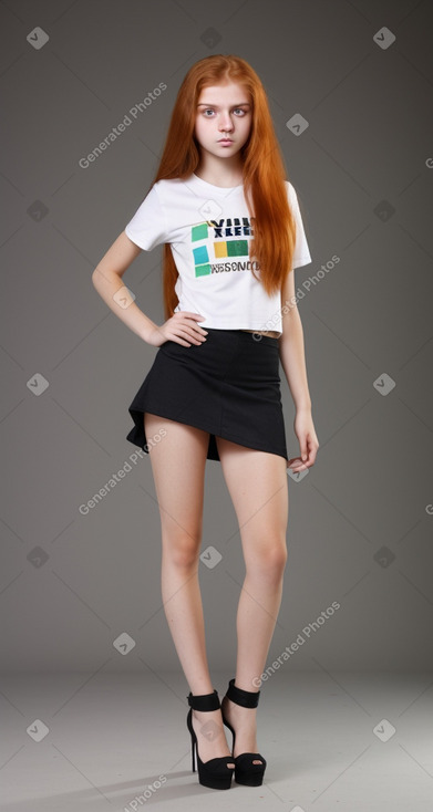 Bulgarian teenager girl with  ginger hair