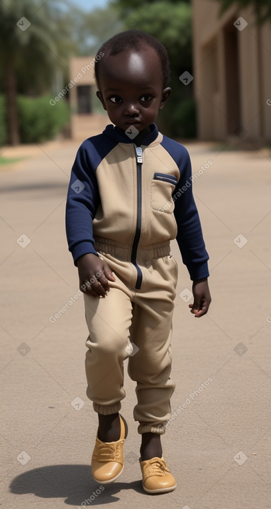 Sudanese infant boy with  blonde hair