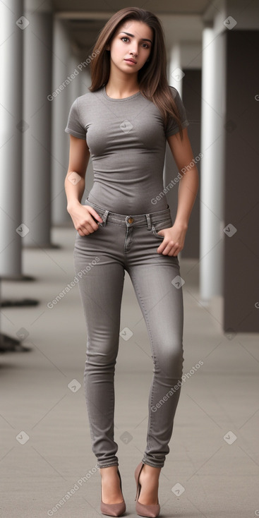 Algerian young adult female with  brown hair