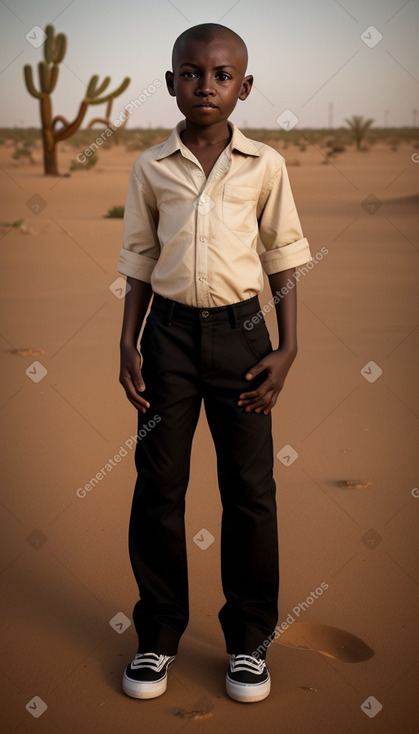 Senegalese infant boy with  black hair