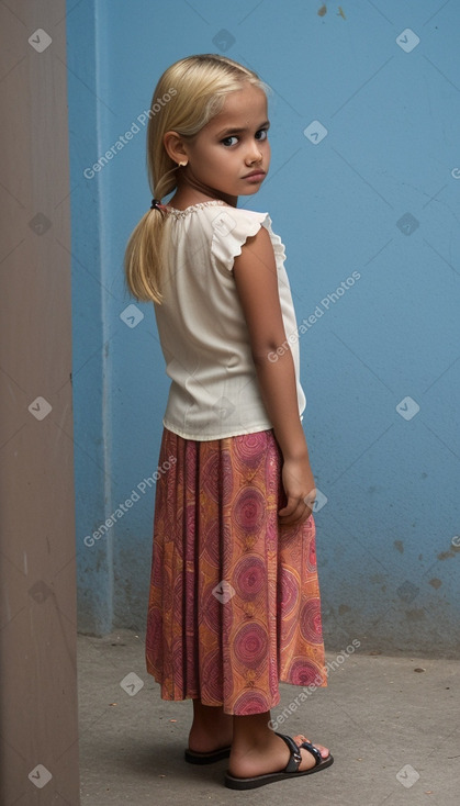 Honduran child female with  blonde hair