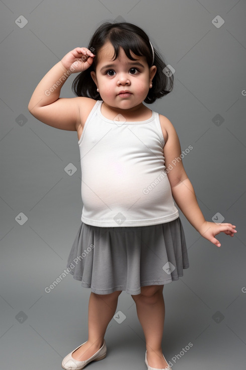 Puerto rican infant girl with  gray hair