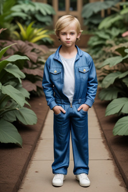 Child boy with  blonde hair