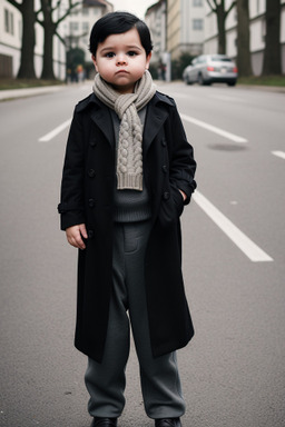 Swiss infant boy with  black hair