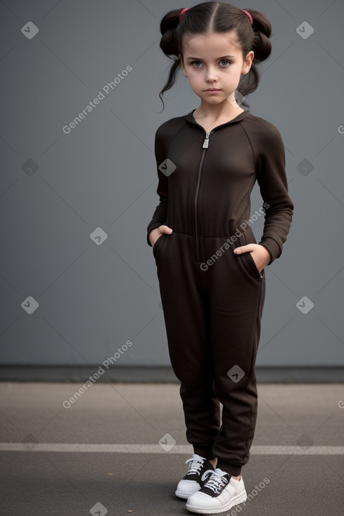 Danish child girl with  black hair