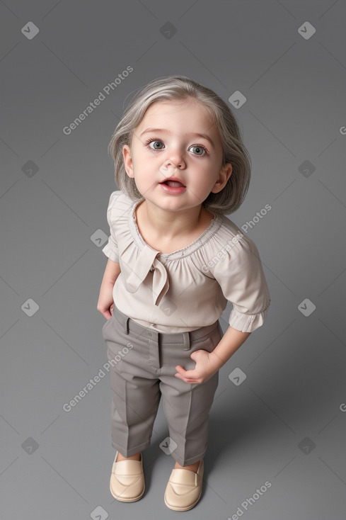 Austrian infant girl with  gray hair