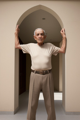 Algerian elderly male with  brown hair