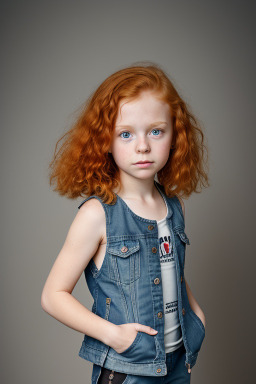 Danish child girl with  ginger hair