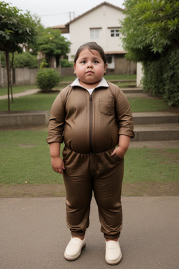 Ecuadorian child girl with  brown hair