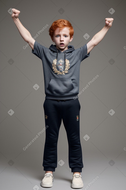 Portuguese child boy with  ginger hair