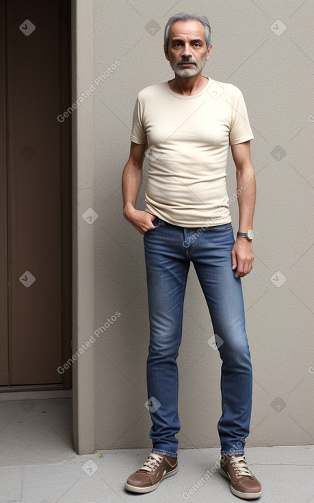 Italian 45 years male with  brown hair