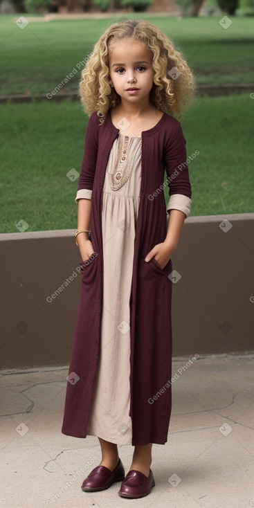 Moroccan child female with  blonde hair