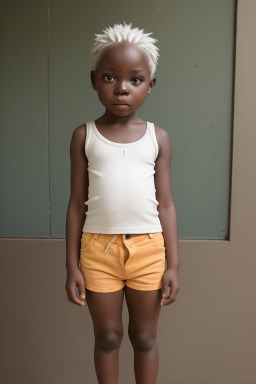 Zambian infant girl with  white hair