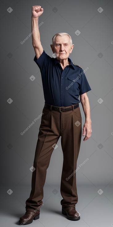 Icelandic elderly male with  brown hair