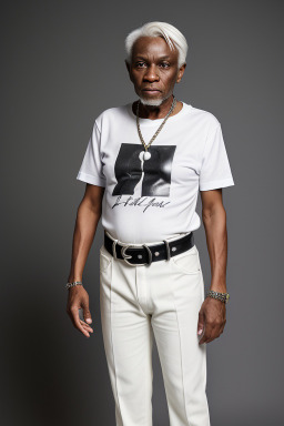 Nigerian elderly male with  white hair