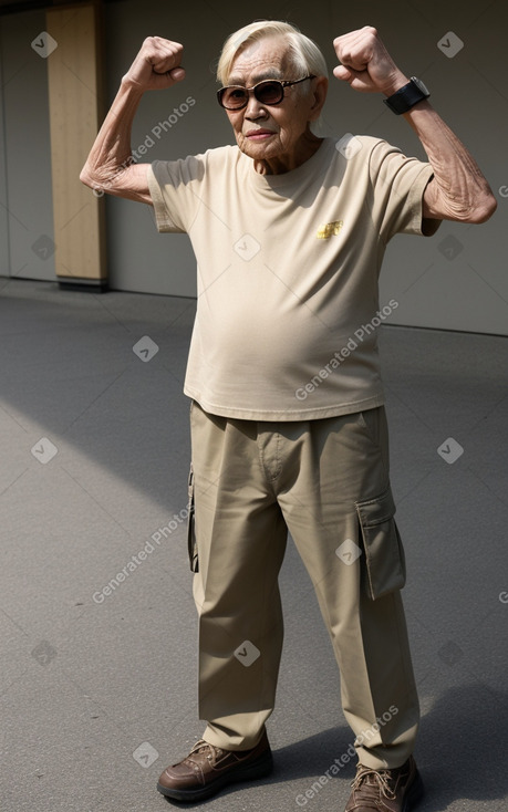 Japanese elderly male with  blonde hair