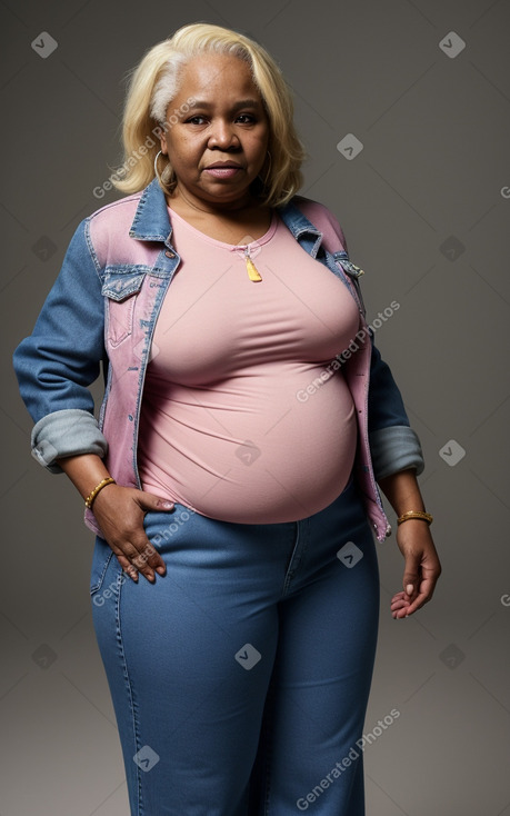 Jamaican elderly female with  blonde hair