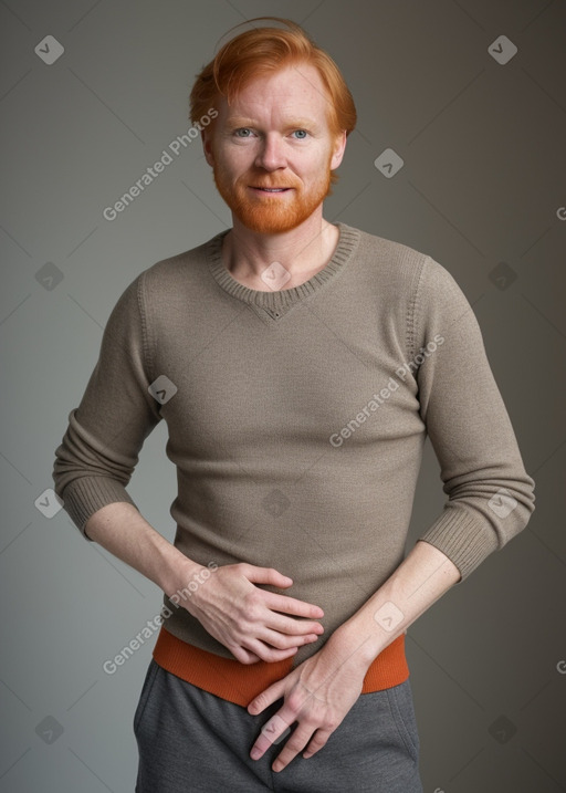 Norwegian 45 years male with  ginger hair