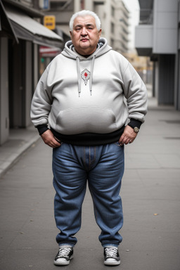 Romanian elderly male with  gray hair