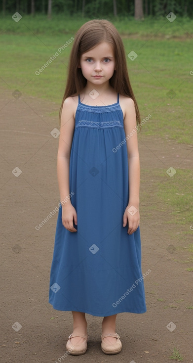 Latvian child girl with  brown hair