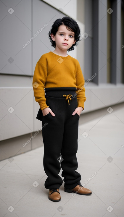 Slovenian child boy with  black hair