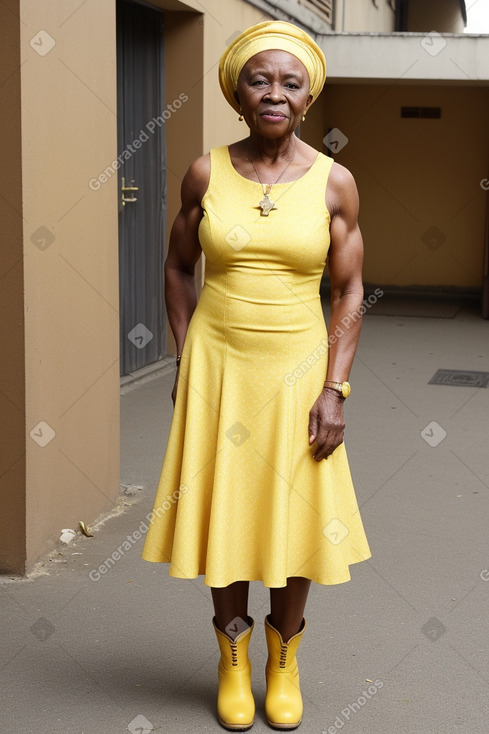 Nigerian elderly female with  ginger hair