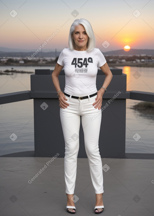 Spanish 45 years female with  white hair