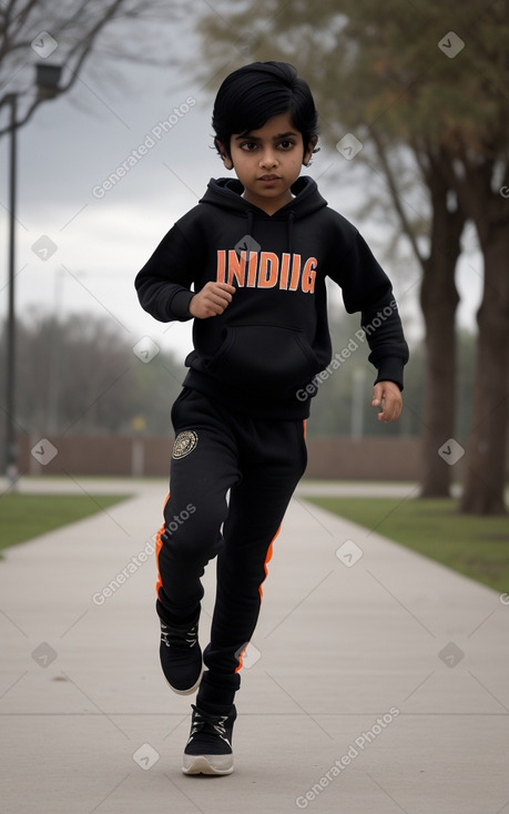 Indian child boy with  black hair