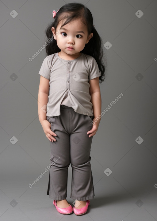 Thai infant girl with  gray hair