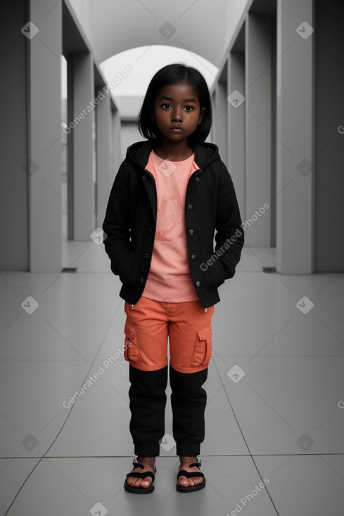 Child girl with  black hair