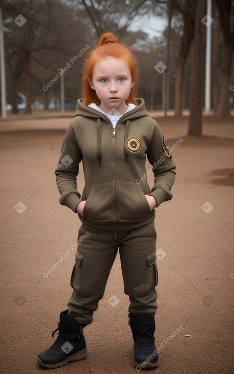 Ugandan child girl with  ginger hair