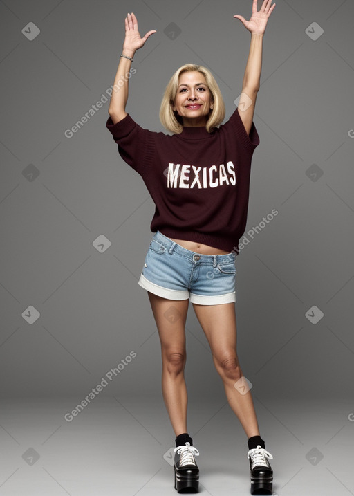 Mexican middle-aged female with  blonde hair