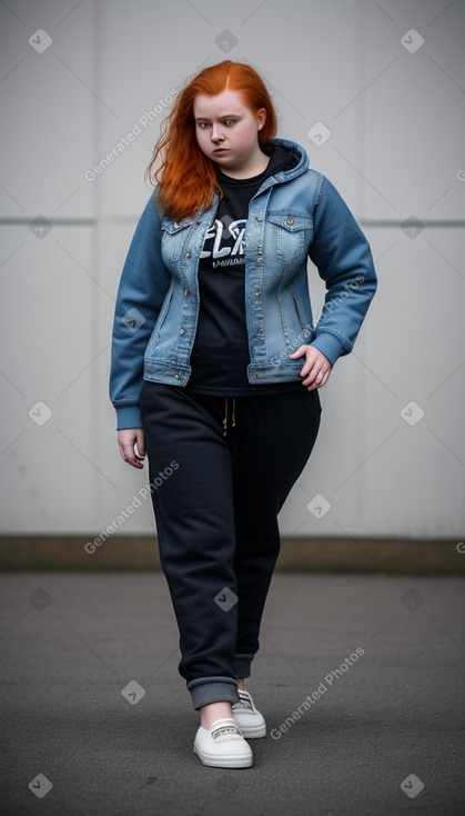 Belarusian young adult female with  ginger hair