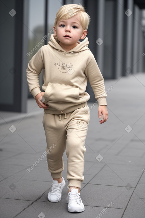 Belgian infant boy with  blonde hair