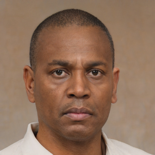 Neutral latino adult male with short  brown hair and brown eyes