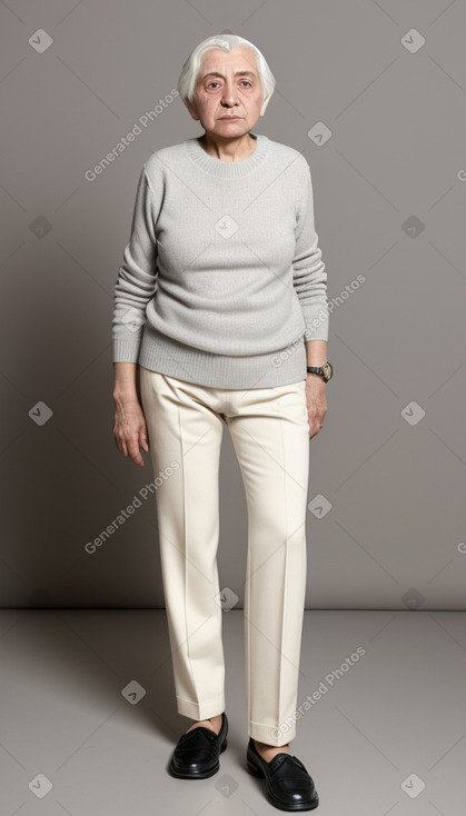 Azerbaijani elderly female with  white hair