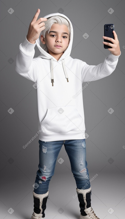 Qatari child boy with  white hair