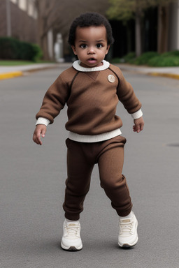 African american infant boy with  brown hair