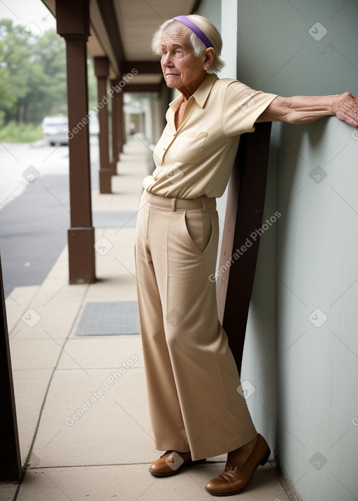 Elderly non-binary with  blonde hair