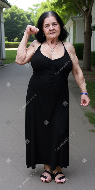 Slovak elderly female with  black hair