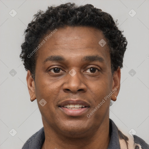 Neutral latino young-adult male with short  brown hair and brown eyes