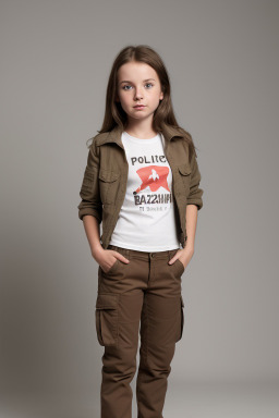 Polish child female with  brown hair