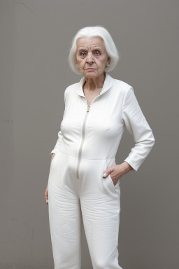 Macedonian elderly female with  white hair