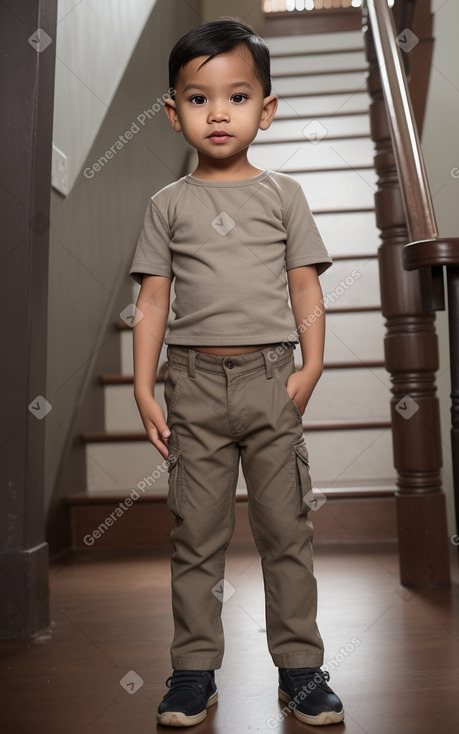 Indonesian infant boy with  gray hair